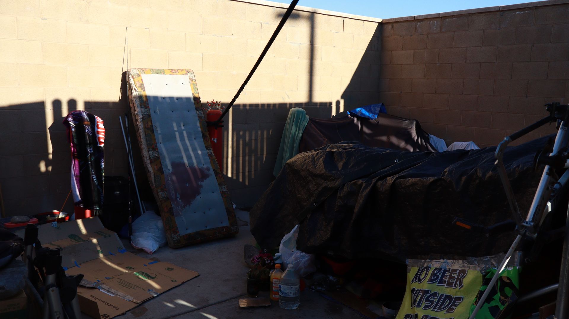 Dumpster Corral Junky Camp