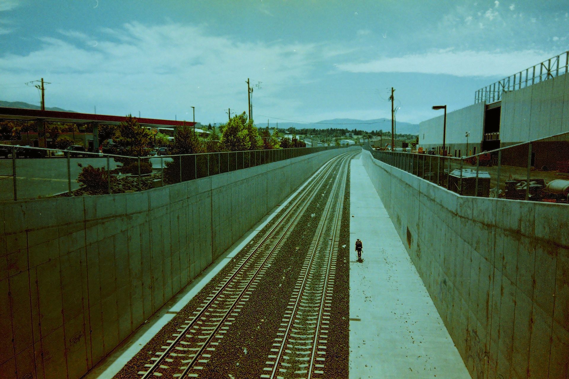 Homeless ManOn Train Tracks