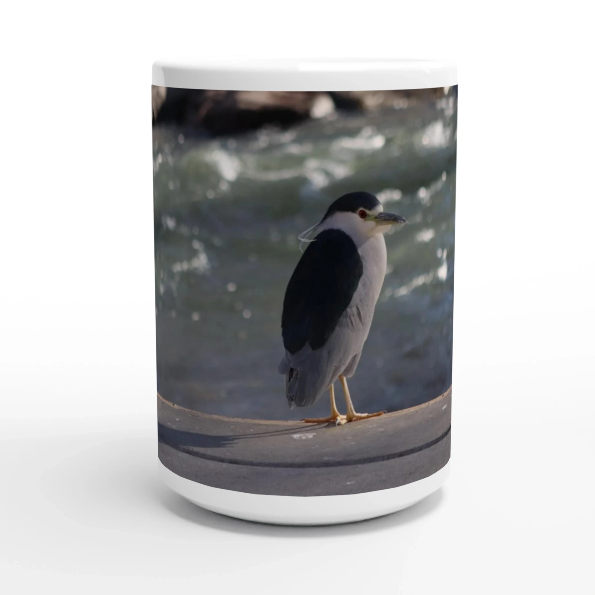15oz Black Crowned Night Heron Mug